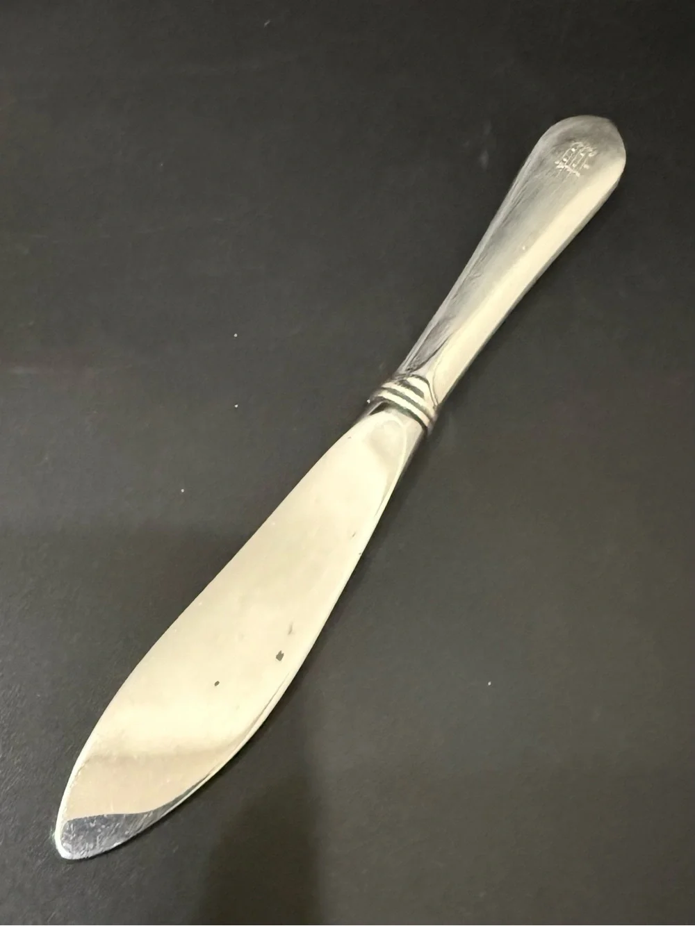 1pc Vintage GORHAM Sterling Gothic Monogram W or M Hollow Handle Butter Spreader